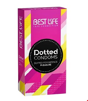 کاندوم بست لایف مدل خاردار Dotted مدل بسته 12 عددی