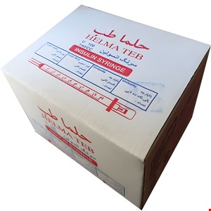 سرنگ انسولین یکپارچه (Unibody)برند حلما طب ( بسته بندی 100 عددی) 