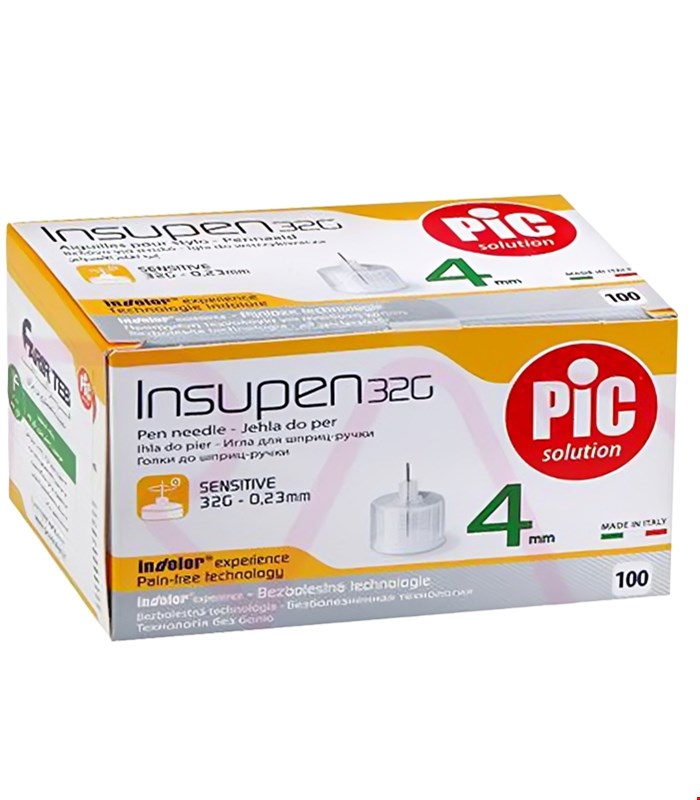 سر سوزن قلم انسولین پیک سلوشن 4 میلی متر 100 عددی